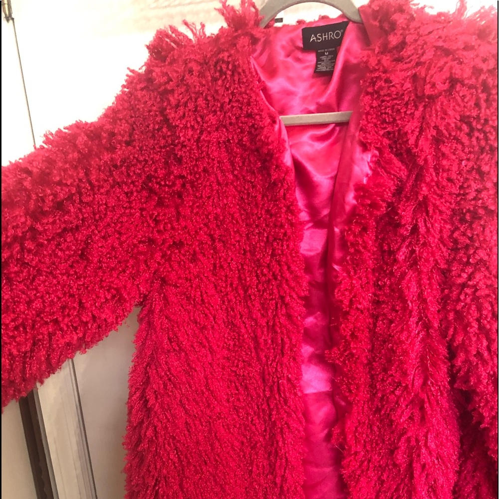 Ashton Hot Pink Long Coat Medium